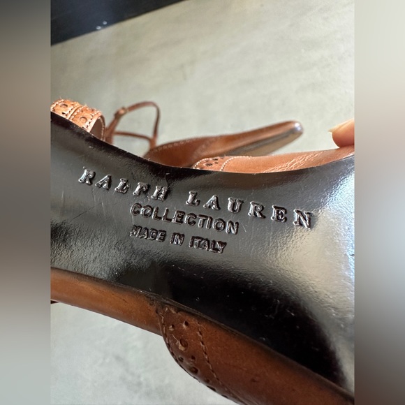 Gorgeous Wingtip Ralph Lauren Purple Label Heels - Picture 10 of 13
